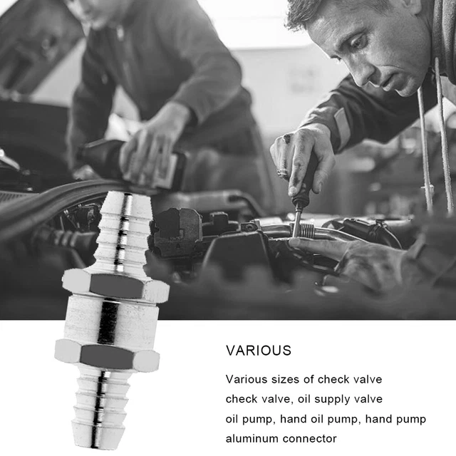14/16MM CAR ONE Way Valve Aluminium Fuel Petrol Check Valve Oil Gas