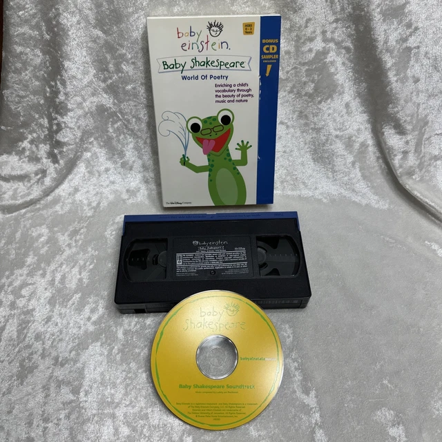 RARE BABY Einstein: Baby Shakespeare (VHS 2004 With Bonus Music CD