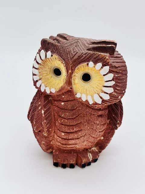 Artesania Rinconada Owl Figurine 058 Uruguay Signed Artesania Rinconada Owl Figurine 058 Uruguay Signed