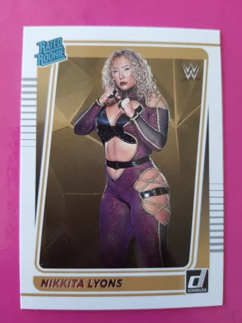 2022 Panini WWE Chronicles #112 NIKKITA LYONS Donruss Rated Rookie