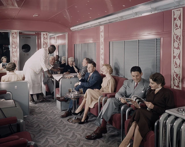 1950 SOUTHERN PACIFIC RAILROAD Sunset Limited Lounge PHOTO  (152-z)