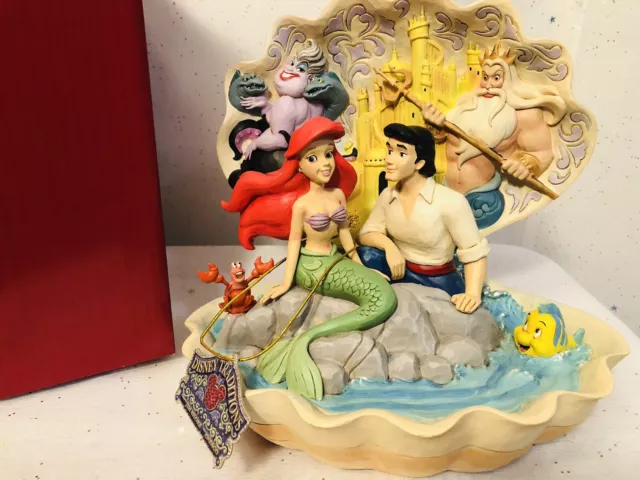 NIB Jim Shore Disney Traditions Showcase "Seashell Scenario" Little Mermaid