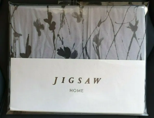 Jigsaw Expresionista Floral Estándar Funda de Almohada 100% Algodón Gris