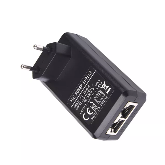 Adaptateur d'injecteur 15V 1A POE pour AP Security IP Camera Poe Switch Eu Plux