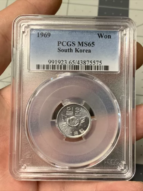 1969 South Korea 1 Won PCGS MS65