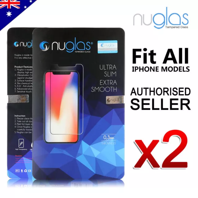 2x For Apple iPhone 11 Pro XS Max XR X 8 7 Plus Tempered Glass Screen Protector