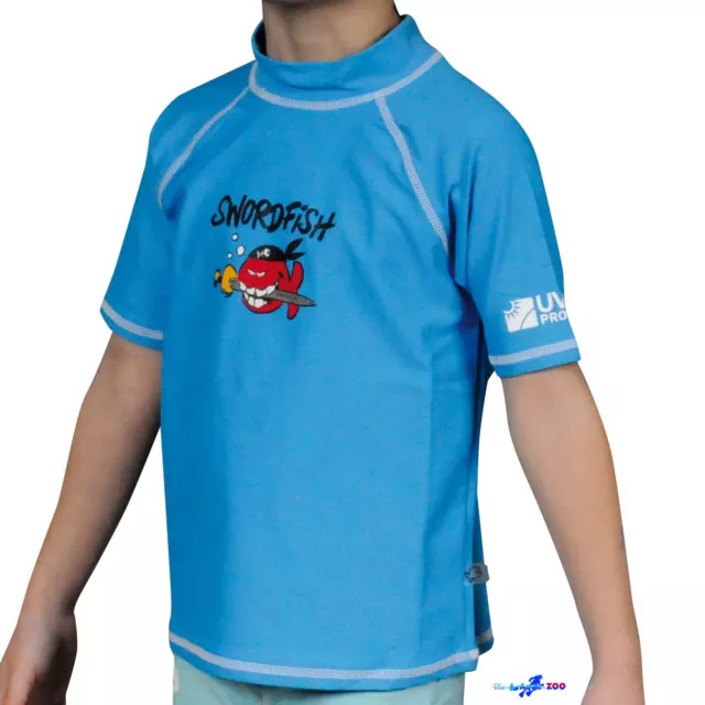 IQ-Company  Kids UV Shirt Swordfish Kinder green-blue  50+ Lichtschutzfaktor