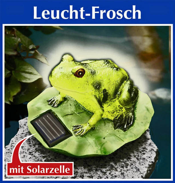 WENKO SOLAR LEUCHT FROSCH Gartendeko Solarfrosch Gartenteich, Teich