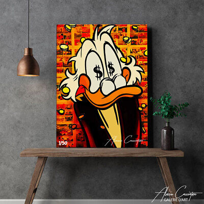 155x120 Quadro stampa su tela Zio Paperone 
