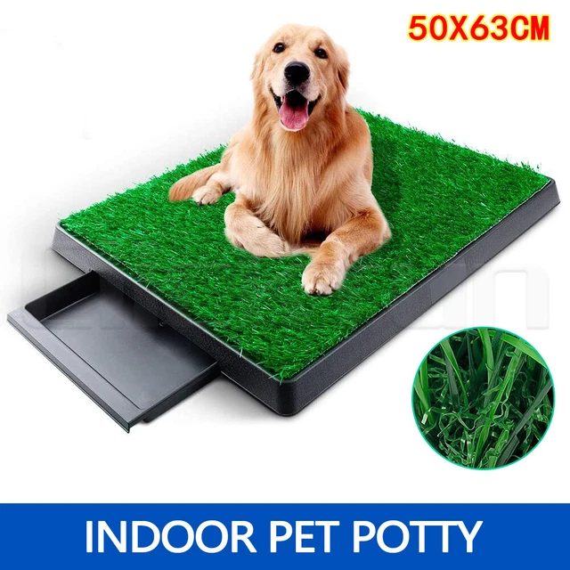 Large Dog Pet Potty Training Pee Pad Mat Puppy Tray With Grass Indoor 3 Layers