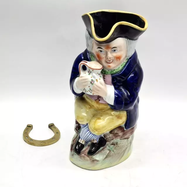 Antique English Staffordshire Pottery Toby Jug