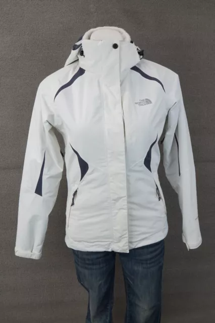 The North Face Jacket Womens XS White HyVent 3 In 1 Ski Snowboard Hood Full Zip