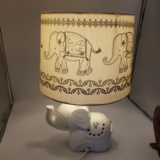Levtex Home Baby Ely Elephant Lamp Base and Shade Grey