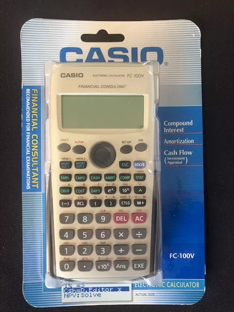 Calculatrice financière 12 chiffres, programmable, FC200 V CASIO
