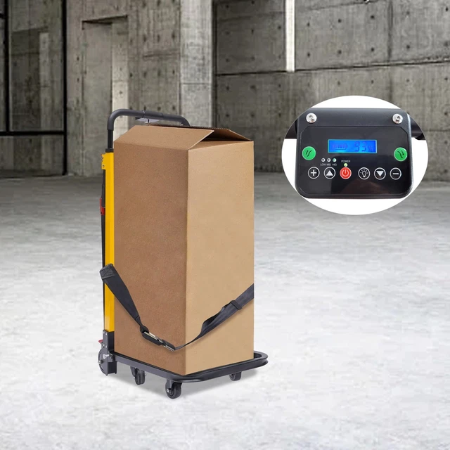 Folding Electric Stair Climbing Hand Truck Dolly Warehouse Moving Cart 440lb Max