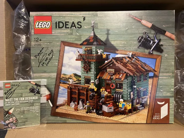 LEGO OLD FISHING Store (21310) New. Signed by Robert Bontenbal + Promo  card. UPS EUR 327,30 - PicClick IT
