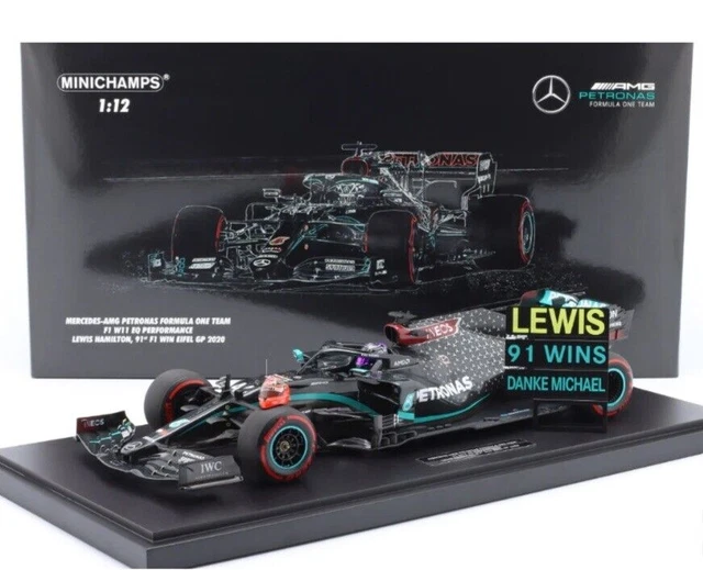 Minichamps 410212144 Mercedes-AMG Petronas Formula One Team W12 E Performance, Winner Qatar GP 2021, Lewis