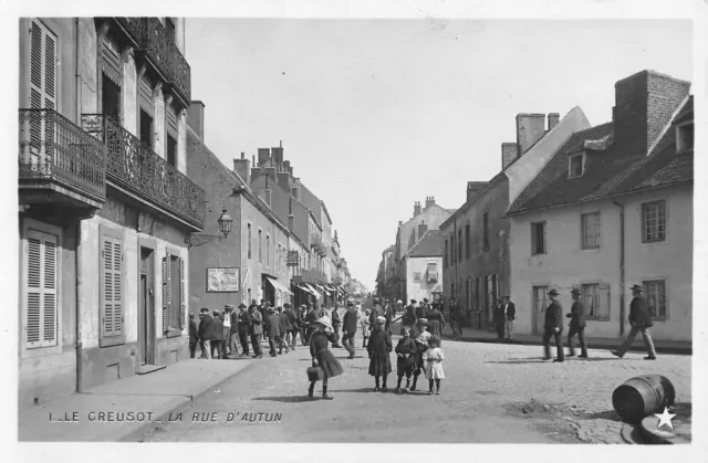 Cpa 71 Le Creusot La Rue D'autun