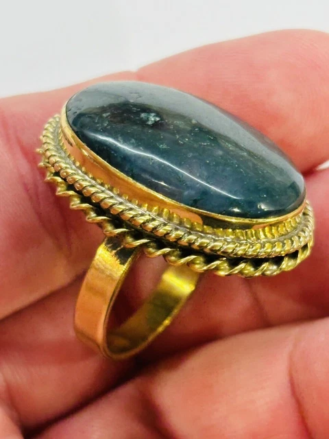 Bague Vintage Sculptée En Bronze Années 70 - Pièce Unique D'artiste, Mixte
