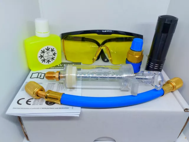 Air conditioning Leak Detection Kit for a/c With injector and torch 30ml