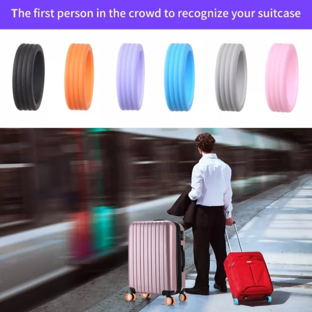 4/8PCS/Set Silicone Travel Luggage Caster shoes  Luggage Accessories