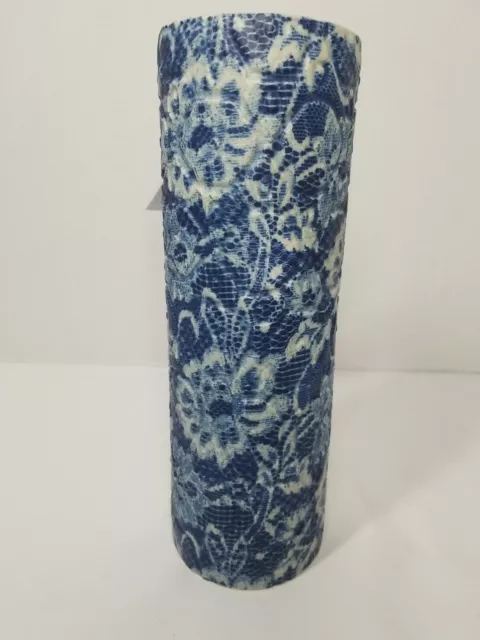 Rachel Roy Home Decor Beautiful Blue & White Vase Made in Thailand