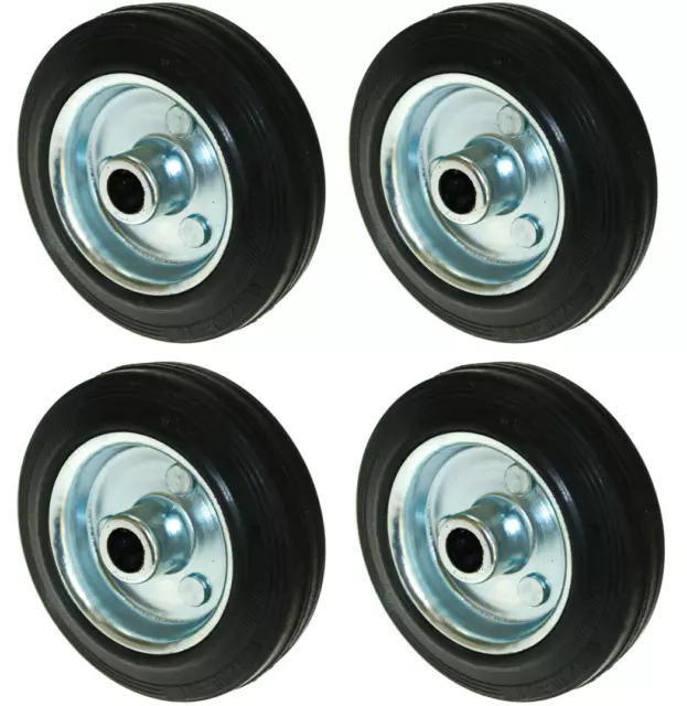 4 Pièces Caoutchouc Roues de Secours Roulette Fixe Rôle Transport 85mm 4000