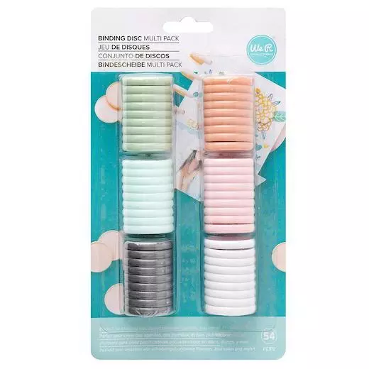 We R Memory Keepers Cinch Binding Discs 54pcs - Assorted Colors