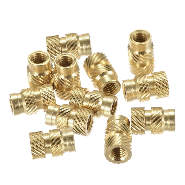 120 pz inserto stirato dado M3 x 8 mm L x 5 mm AD filettatura interna ottone dado