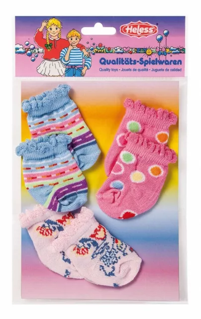 Puppen Kleidung 3er Set Söckchen Strümpfe Socken für 40 cm Puppen  873 Heless