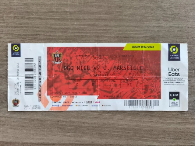 TICKET BILLET LENS-PSG 3-0 LIGUE 1 1997/1998 29 Journée EUR 6,00 - FR