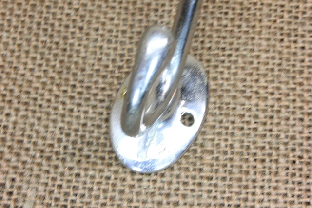 Old Hook Hanger Vintage Coat Bath Room Robe Matches Razor Strop Chrome Brass 5