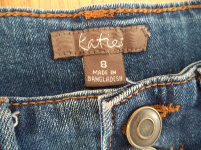 Katies Womens Blue Denim Shorts Size 8 2