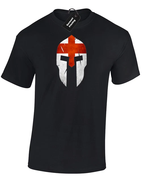 T-Shirt Da Uomo Ingland Spartan Palestra Allenamento Top Fitness Mma Sollevamento Pesi (Col)