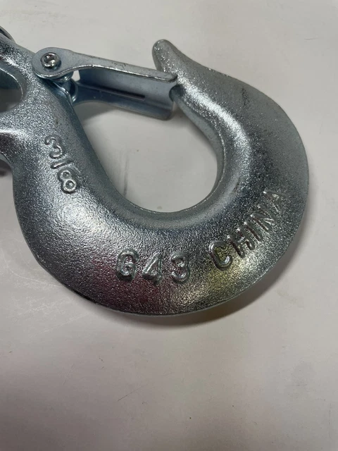 Campbell T9700624 3/8" G43 5400 lb WLL Zinc Plated Clevis Slip Hook W/ Latch