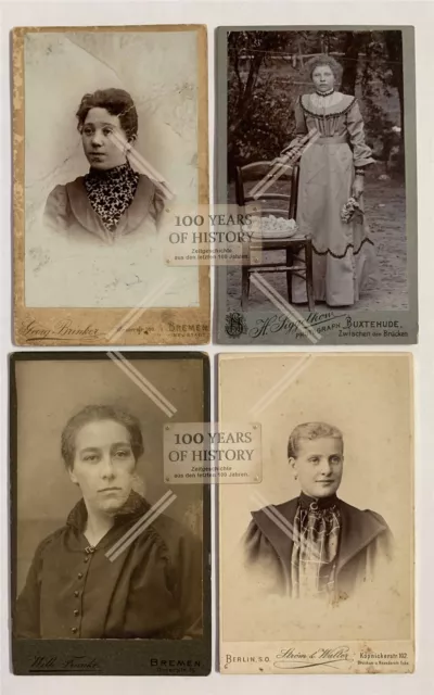 Orig. CDV Kabinettfoto Porträt Portrait Jungs Junge Mädchen Dame Männer ca 1895