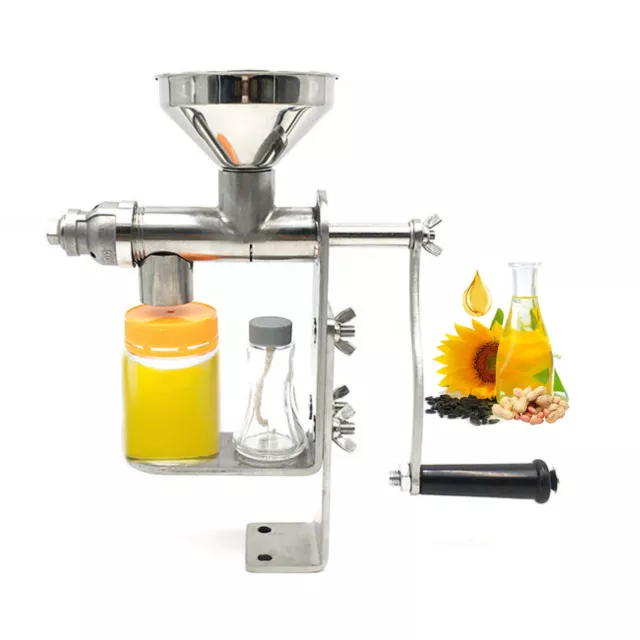VEVOR Manual Oil Press Machine Expeller Extractor Stainless Steel Homemade Oil