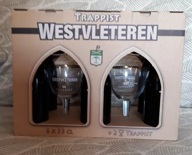 WESTVLETEREN XII - 6X 33cl + 2 Verres 15cl Bière Belge Trappiste Coffret cadeau