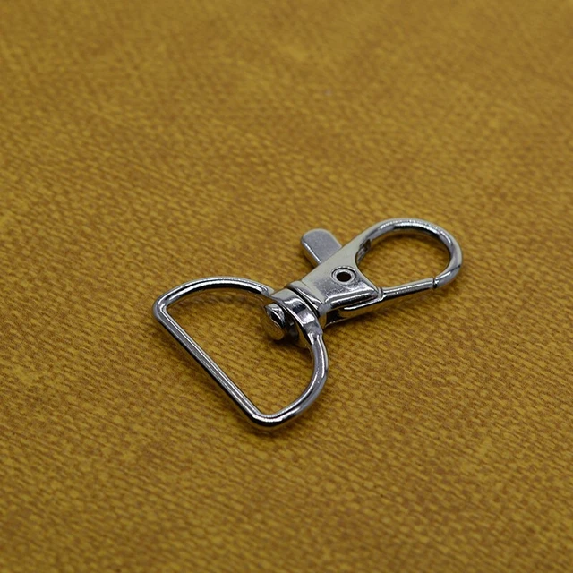 Juego de 10 broches giratorios de aleación para langosta anillo en D de 20 mm llaveros accesorios