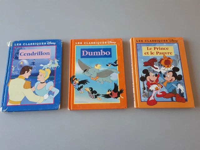 LIVRES LES CLASSIQUES de DISNEY : Cendrillon, Dumbo, le prince et le