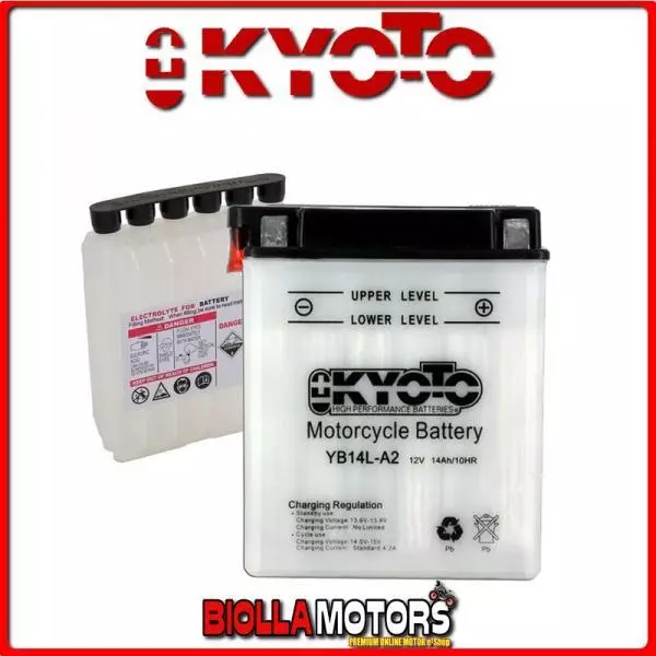 YB14L-A2 BATTERIA KYOTO YAMAHA FZ750, Genesis, FZR750 750 1992- 712142 YB14LA2 [