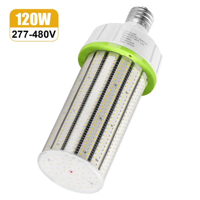 LED Corn Light Bulb E39 Mogul Base 120W 277-480V Warehouse  Street Garage Lights
