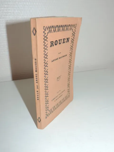 1929 EO Rouen  Par André Maurois NRF Gallimard livre ancien LA20
