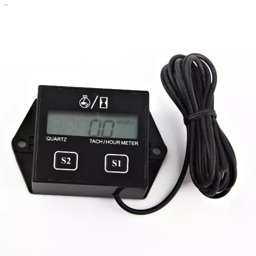 UK Digital Tach Hour Meter Gauge Tachometer Job Timer Motorcycle Dirt Bike Tiny 3