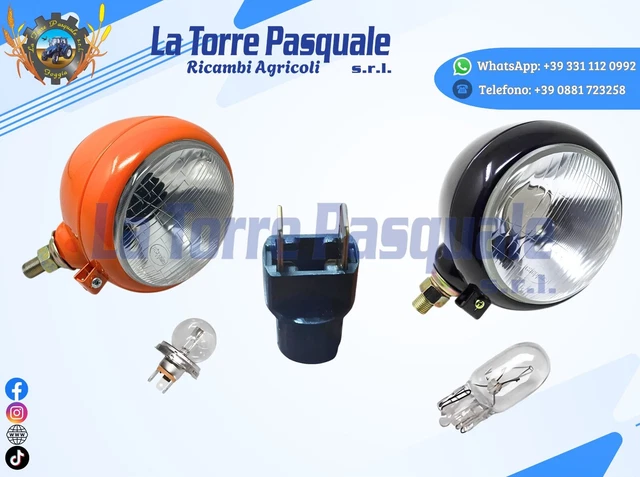 Fanale Anteriore Per Trattore Fiat Landini 2 Luci DX 160x60 Mm Cod. 5124111