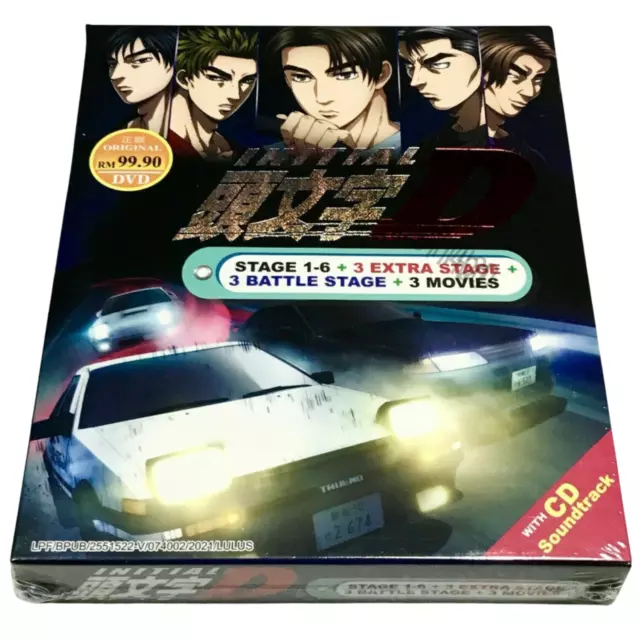 ANIME INITIAL D SEA 1-6+BATTLE STAGE+EXTRA STAGE + LEGEND 1-3 DVD ENGLISH  DUBBED