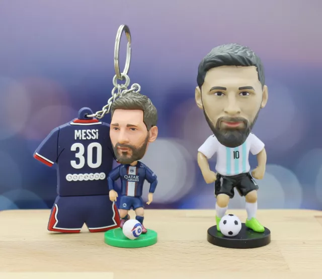 Lionel Messi sports fans keychain + Bobble Head gift set for Soccer' fans