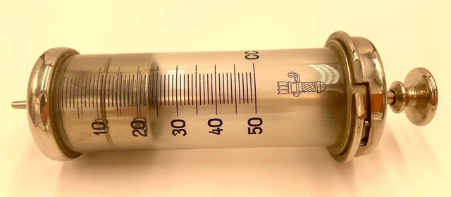Antike Spritze Glas medizinisches Zubehör Injektionsspritze Medizin Arzt 50 ml