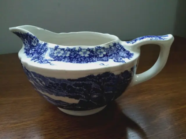 Jug Pottery Sadler Afternoon Tea Made In England Blue And White