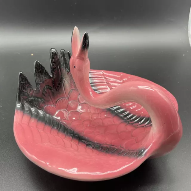 Vtg Sarsaparilla Art Deco Designs Pink Flamingo Unique Jewelry Holder Bowl Dish